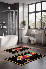 Mijölnir Juego de Alfombrillas de Baño CT-5157 Multicolor